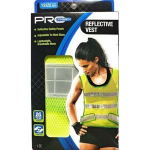 Pro Strength High Visibility Reflective Mesh Vest Adjustable to Most Sizes New